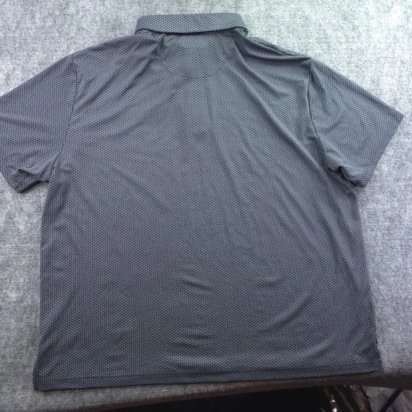 Ben Hogan Polo 3XL Blue / Black Geometric Short Sleeve Golf Performance Stretch - Picture 6 of 7